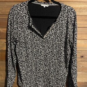 Elegant Black and White Women's Blouse